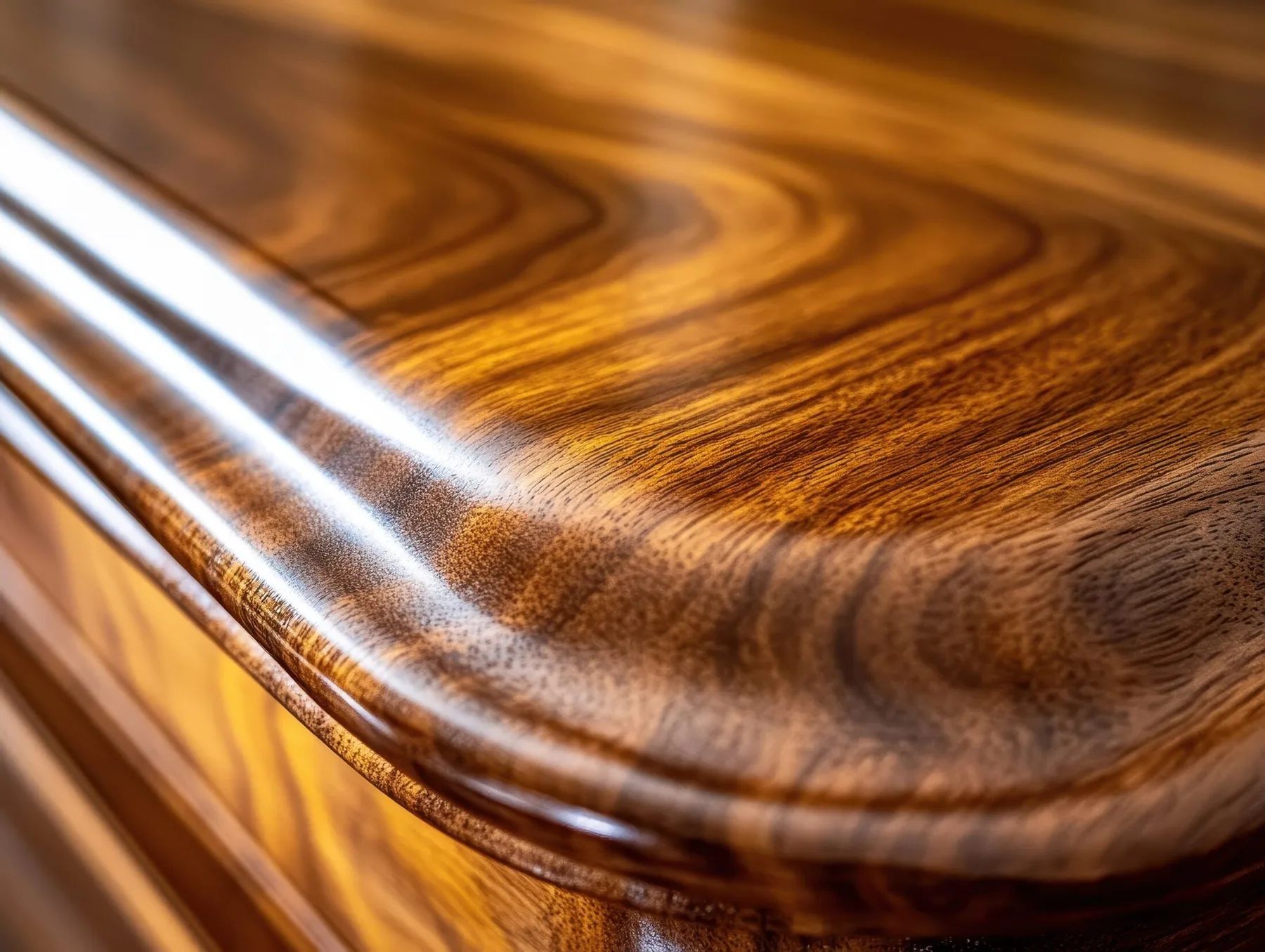 French polishing an antique timber surface
