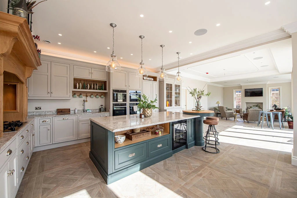 The complete Kenningley kitchen and its central island